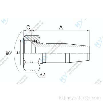 Sae Female 90 Cone Seat Fitting Hidraulik